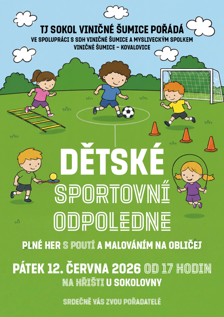 Dětské sportovní odpoledne, 12.6.2026