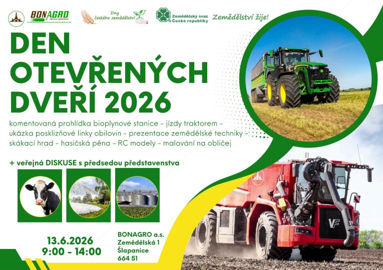 BONAGRO a.s. - Den otevřených dveří 2026