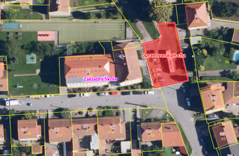opravovaný úsek 