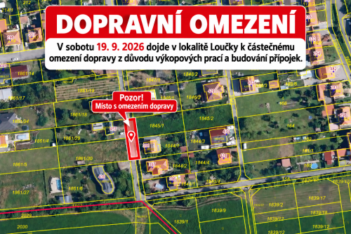 Lokalita Loučky-dopravní omezení